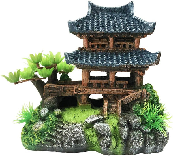 Classical Resin Castle Decorations - Realistic Details Castle for Fish Tank Aquarium Accessories