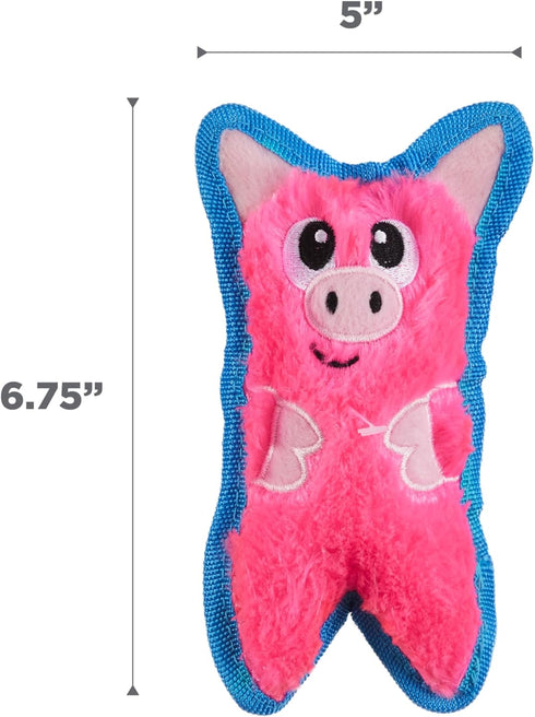 6.8" Outward Hound Durablez Minis Squeaky Plush Dog Toy, No Stuffing for Less Mess, Interactive & Tough, Jumbo