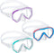 Yexiya 3 Pack Kids Swim Goggles, Silicone Anti Fog Diving Mask with Nose Cover for 6-14 Boys Girls Youth