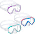 Yexiya 3 Pack Kids Swim Goggles, Silicone Anti Fog Diving Mask with Nose Cover for 6-14 Boys Girls Youth