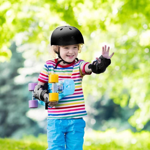 Kids Helmet Set, Adjustable Protection for Children 3-8 Years, Includes Elbow Pads, Knee Pads, Wrist Pads
