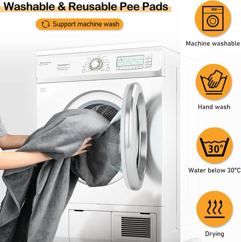 1 Pack 52x82in, LOOBANI Non-Slip Washable Pee Pad for Dogs, Extra Large Reusable Dog Mat for Floor, Fast Absorbent Pet