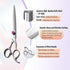Straight Dog Grooming Scissors 7.0'', Professional Shears for Pet Cat Japan 440C, Super Sharp for Small Dogs