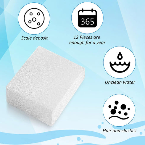 12 67oz/ 2l Trimmable Mudder Pcs Cat Water Fountain Filter Pre Filter Sponge for Pet Water Fountain Foam Filters