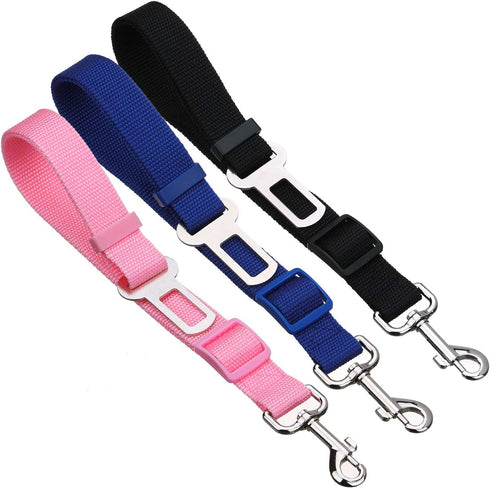 Elisel 2 Packs Adjustable Length Pet Dog Cat Car Seat Belt | Pet Accessories for Dogs, Cats, and Pets (Black)