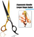 Black & Gold Professional Straight Dog Grooming Scissors, 7.5'' Japanese 440C Stainless Steel with Decorative Screw