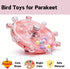 Generic Parrot-Toy Interactive Spinner Rattle Bird-Toys for Parakeet-Cockatiel Bird Cage Accessory Relieves Boredom