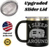 I Sleep Around Customized Insulated Stainless Steel Coffee Mugs, Personalized Camper Tumbler (12oz, Black)