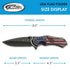 SZCO Supplies 300552-US American Flag Assisted Open Liner Lock Folding Knife, 8" Length, Red/White/Blue