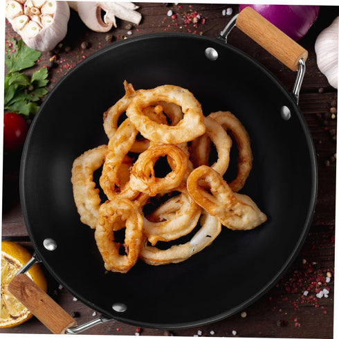 2Pcs Alipis Hot Pot Cooking Pot Household Kitchen Cookware with Wooden Handles Lightweight and Design for Home Cooking