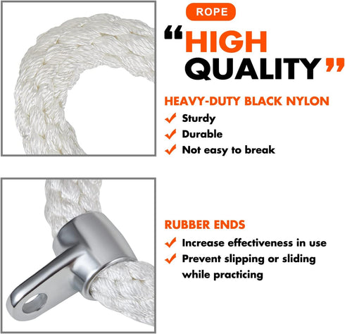 HPYGN Tricep Rope Cable Machine Attachment Set - LAT Pulldown Accessories for Home Gym Exercise