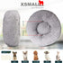 Extra Small Cute Grey Dog Bed, Washable 19 Inches Donut Fluffy Small Pet Beds for Puppy Dogs Indoor