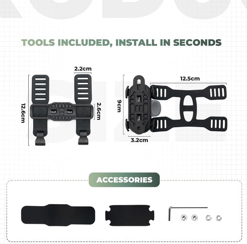 Backpacks, ROCKBROS Magnetic Strap Water Bottle Holder with Quick-Release Button for Road Bikes, Mountain Bikes