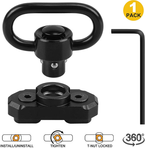 Two Point Traditional QD Sling with 1.25" Swivels, 2 Point Sling Mounts for Mlock