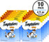 4.9 oz. (Pack 10) Temptations Cat Treats Indoor Care, Classic Crunchy and Soft Cat Treats, Tasty Chicken Flavor, Pouch