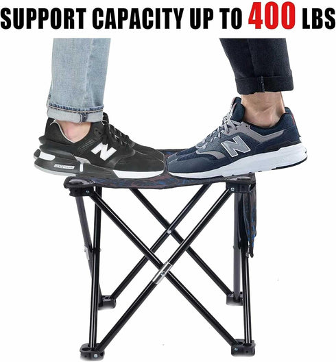 VOLIXOD Bag(400 LBS Folding Portable Camping Stool for Adults, Lightweight Collapsible Stool for Outdoor Footrest