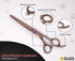 4 Set Dog Grooming Scissors Kit - Best Tools for Goldendoodles & Poodles - Straight, Curved & Thinning Shears