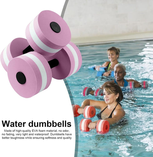 2Pcs Set Water Weights for Pool Exercise, Pool Weights for Water Exercise, Foam Dumbbells Aerobics Equipment for Pools