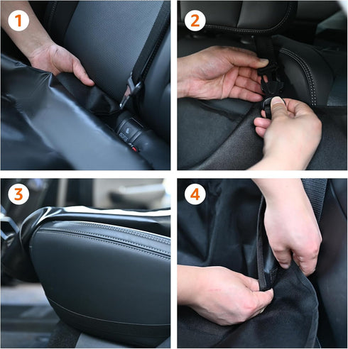 56 47 inch, Amazon Basics Waterproof Dog Car Seat Cover, Scratch Proof Protector for Pet, Car Back Bench, x Black