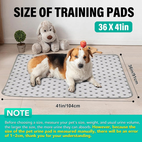 ,36"X41", 2 Packs FUWERY Washable Pee Pads for Dogs Thick Heavy Absorbency Reusable, Prevent Leakage, Non-Slip Pee Pads