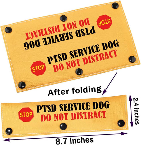 PTSD Service Dog Leash Wrap, Do Not Distract Alert Sleeve, PTSD Assistance Dog Gift (PTSD Sleeves)