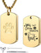 MeMeDIY Personalized Paw Print Dog Tag Pendant - Engraving Photo/Name/Text Necklace for Pet Memorial Jewelry