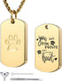 MeMeDIY Personalized Paw Print Dog Tag Pendant - Engraving Photo/Name/Text Necklace for Pet Memorial Jewelry