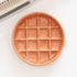 Ceramic Slow Feeder Cat Bowls 6 Inch Shallow Whisker Friendly Cat Food Bowls Grid Cat Dishes Pet Plate for Cat and Puppy, Dishwasher Safe (Orange)