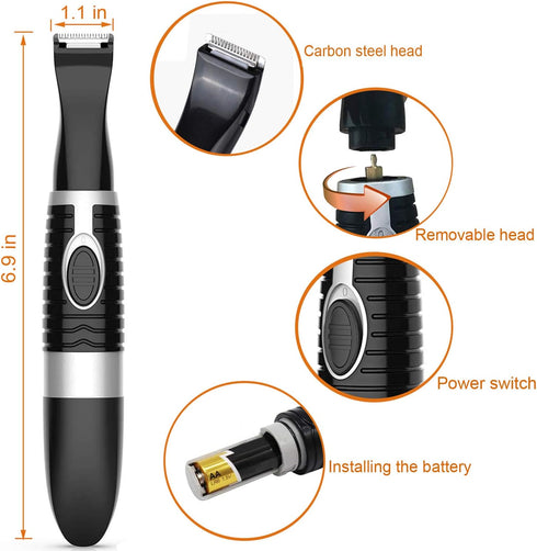 Cordless Dog Clippers for Small Dogs and Cats, Low Noise Electric Pet Trimmer, Grooming Clippers for Paws, Eyes, Ears