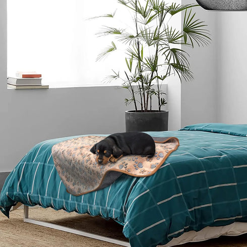 YUEPET Waterproof Dog Blankets, 2 Pack Washable Fleece Flannel Blankets for Bed Couch Protector for Small Dog Puppy Cat