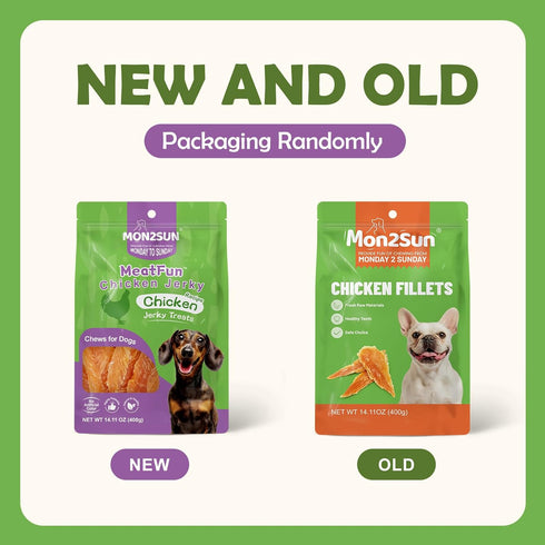 MON2SUN (14.11 -Pack 1) Chicken Jerky Dog Treats Made with Chicken Breast, High Protein & Grain Free, Training Treats