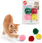 SPOT Wool Pom Poms Cat Toy - Interactive Catnip Wool Balls for Cats and Kittens to Bite, Swat and Chase, 4 pcs, 1.5 inch