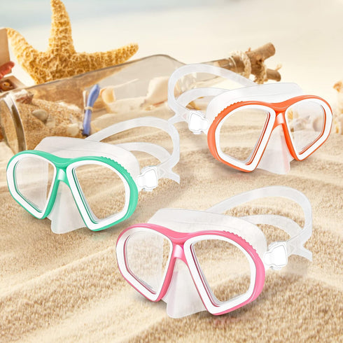 Supertrip Swim Mask with Nose Cover, Kids Swim Goggles, Tempered Glass Snorkel Diving Mask for Youth Boys Girls Age 6-14
