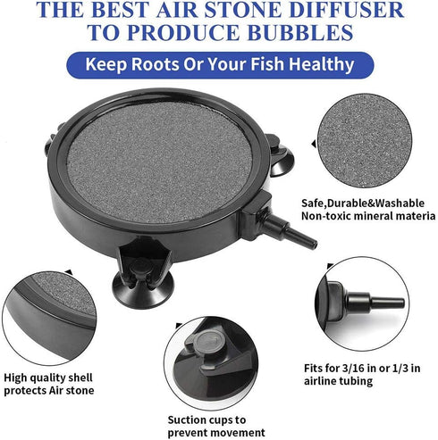 Air Stone 4.2 Inch for Aquariums, Hydroponics, Fish Pond Tank Plants Air Pump