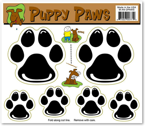 Puppy Paws Pack Magnet, 5" x 5.75", for Vehicles and Refrigerators