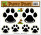 Puppy Paws Pack Magnet, 5" x 5.75", for Vehicles and Refrigerators