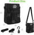 Dog Treat Pouches for Training, Large Pouch with Built-in Poop Bag Dispenser and Dog Clicker - Black Pattern