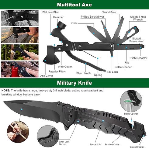 Survival Kit and First Aid Kit, 142Pcs Professional Gear with Molle Pouch for Camping Outdoor Adventure