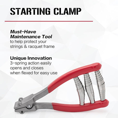 Tennis Ball Machine Stringing Clamp, 3 Spring Sports Starting Clamp Tools for Racket Stringing