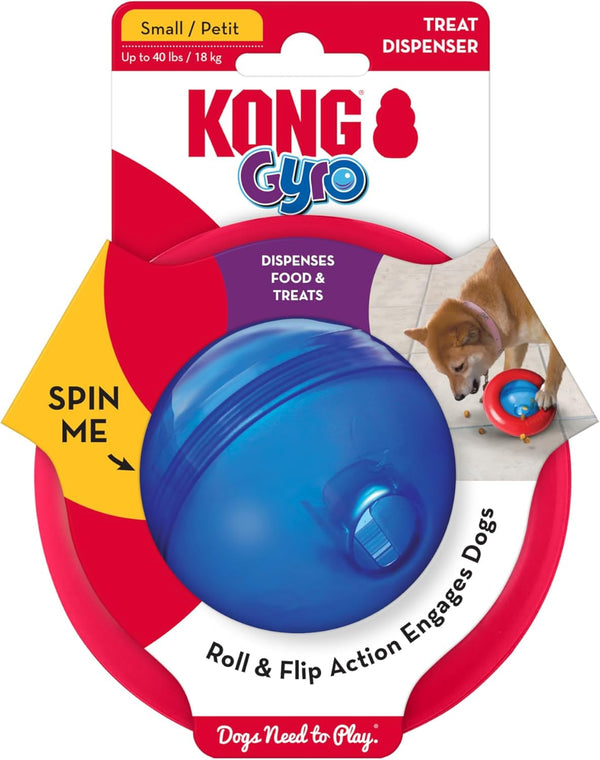 KONG Gyro Interactive Dog Toy, Treat Dispensing, Slow Feeder for Small Dogs