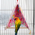 Bird Plush Perch Tent, Winter Warm Triangle Hammock Nest Bed for Parrot, Budgie, Parakeet, Cockatiel, Lovebird (M)