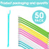 50 Pack Dual Ended Long Dog & Cat Toothbrush - Pet Safe Super Soft Bristles for Dental Care, Bulk Individual Polybag