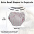 (3.9" 6.3"), Count, 1) Washable Squirrel Diapers - Extra Small Reusable Pet Cloth Diapers Highly Absorbent Leak-Proof