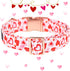 Maca Bates Valentines Dog Collar, Comfortable Soft Heart Collar with Metal Buckle, Adjustable for Small Medium Large Dog