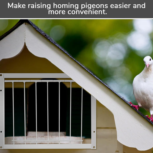 2 Pcs Pigeon Cage Door Bird Wire One Way Entrance Door for Racing Supply Birdcage Breeding (White)