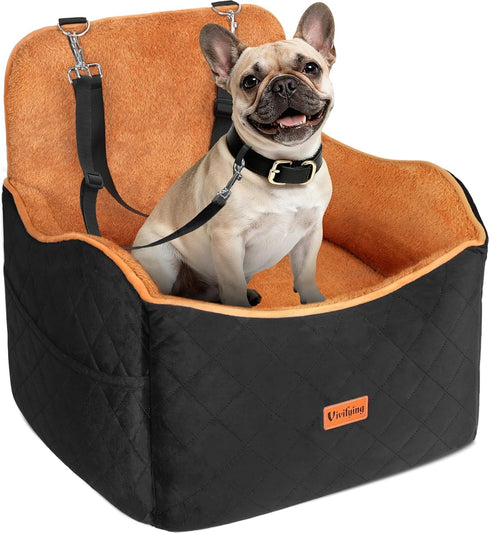 Vivifying Dog Car Seat for Small and Medium Dogs, 4" Booster Pet