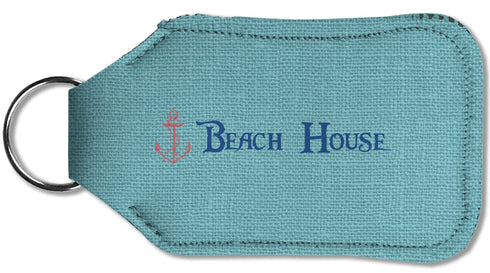 Small Personalized Chic Beach House Hand Sanitizer & Keychain Holder