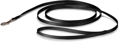 PetSafe Nylon Dog Leash, Black 3/8 in. x 6 ft. - Strong, Durable, Traditional Style with Easy to Use Bolt Snap