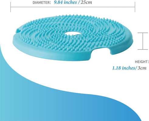 PetDreamHouse Spin Disc Dual Texture Dog Lick Mat, Slow Feeder & Frisbee Dog Toy, Use Standalone or with Spin Bowl