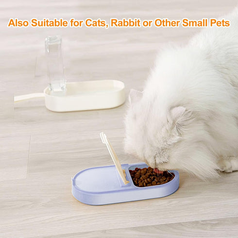 Dog Water Bottle and Bowl 2-in-1, Portable Pet Water Dispenser for Hiking, Travel, Large Enough for Dog Treats (Blue)